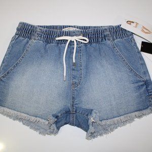 Celebrity Pink Women's High Rise Denim Short
